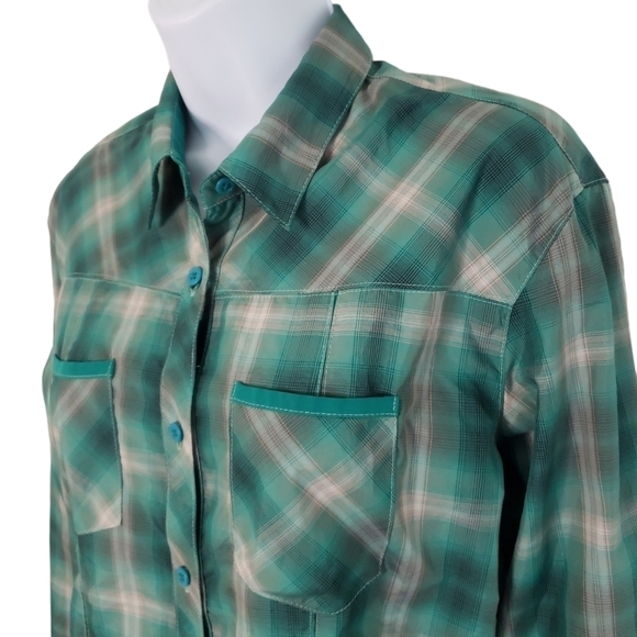 KUHL Ionik Lightweight Fall Layer Plaid Preppy Hiking Walking Shirt - Women's - Picture 3 of 8